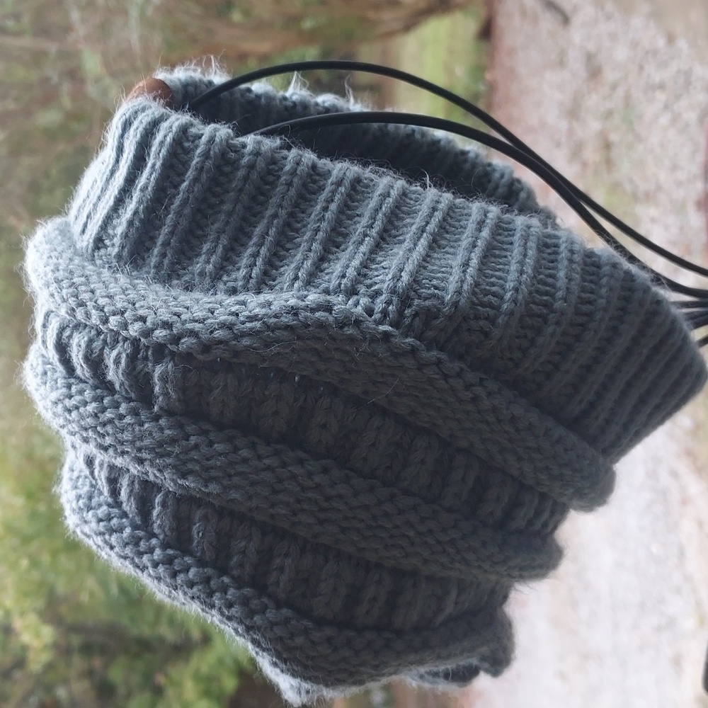 C.C Light Blue Chunky Cable Knit Beanie